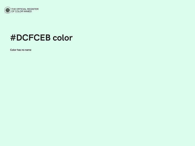 #DCFCEB color image