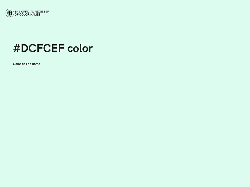 #DCFCEF color image