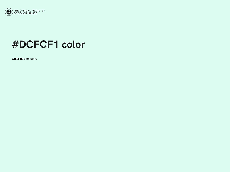 #DCFCF1 color image