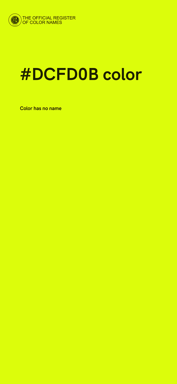 #DCFD0B color image