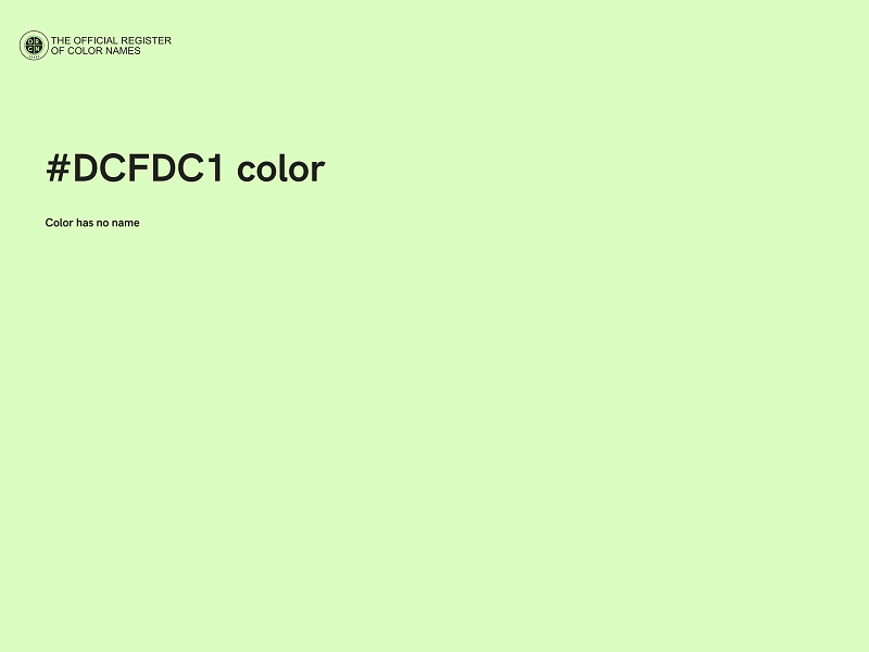 #DCFDC1 color image