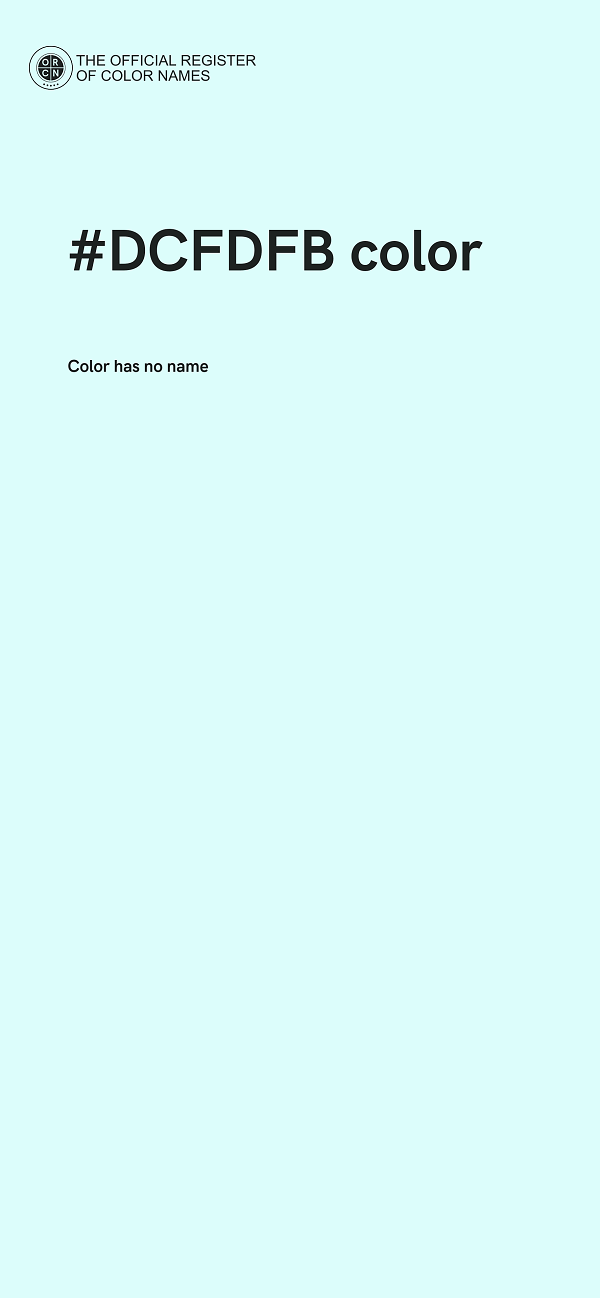 #DCFDFB color image