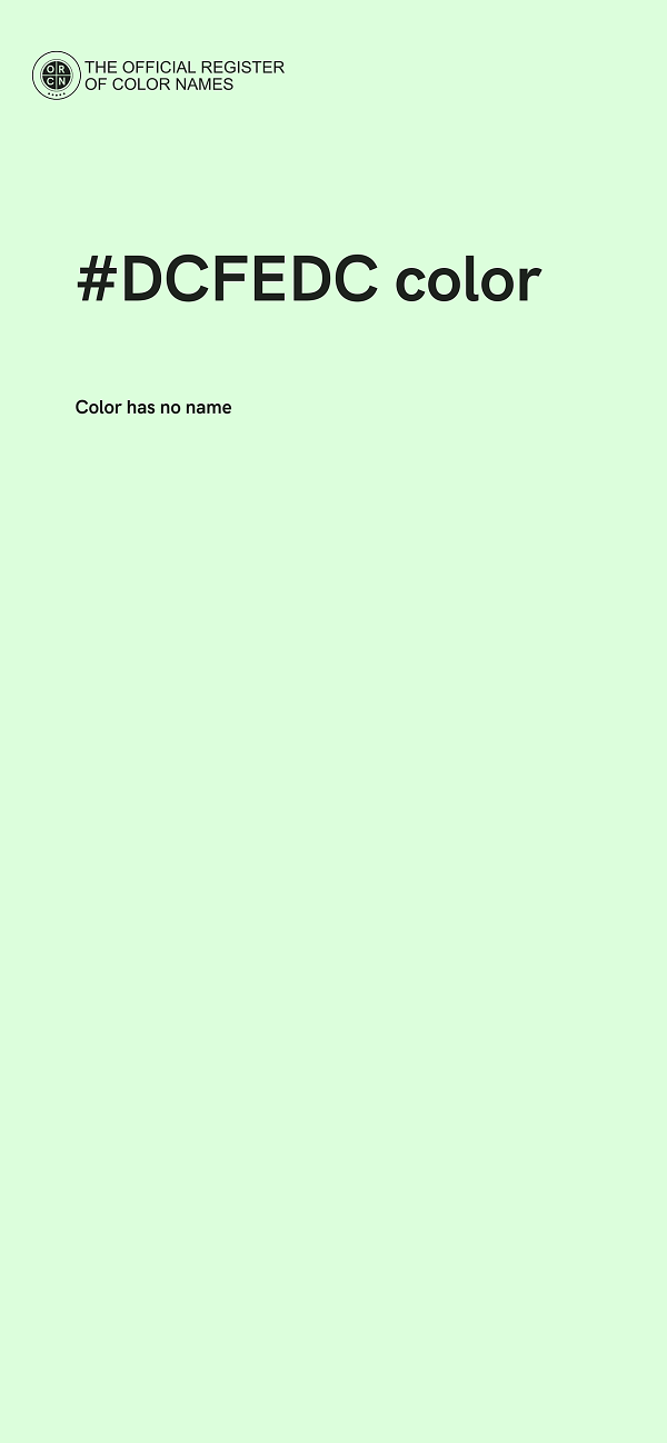 #DCFEDC color image