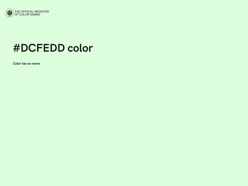 #DCFEDD color image