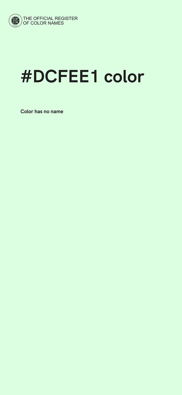 #DCFEE1 color image