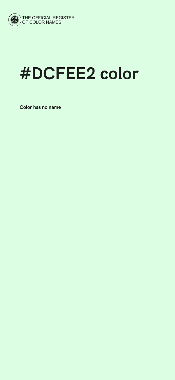 #DCFEE2 color image