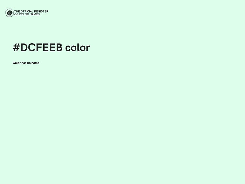 #DCFEEB color image