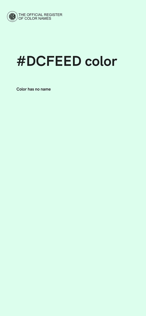 #DCFEED color image
