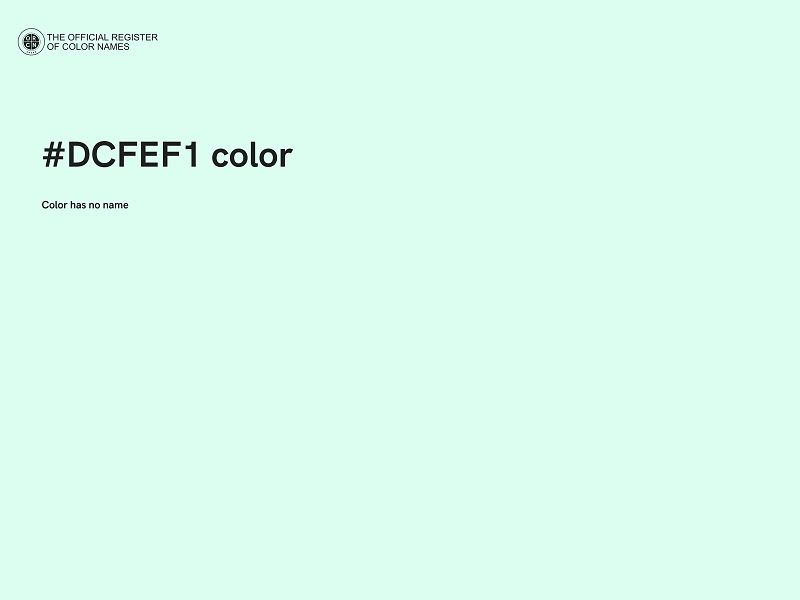 #DCFEF1 color image