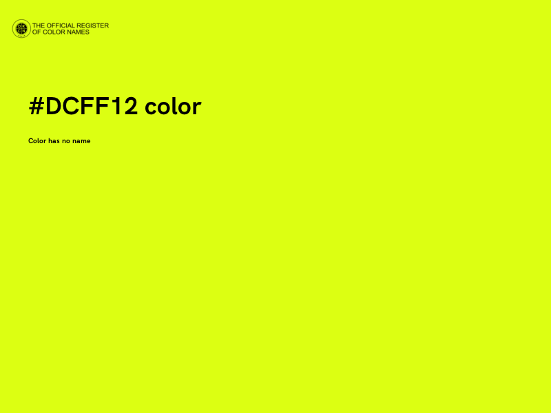 #DCFF12 color image
