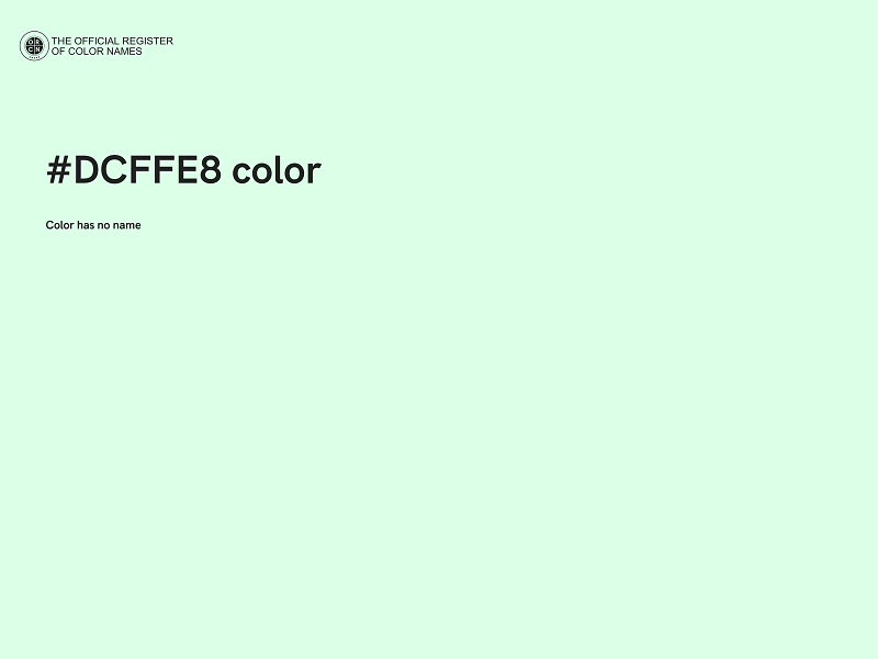 #DCFFE8 color image