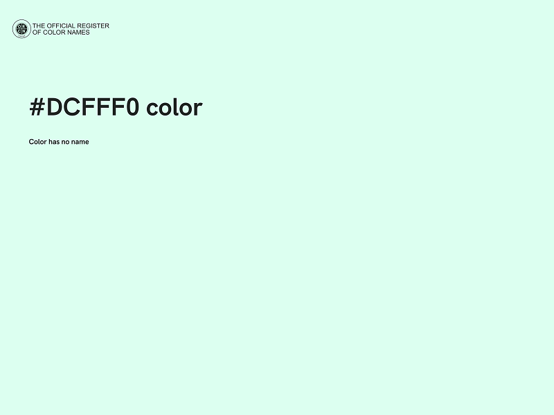 #DCFFF0 color image
