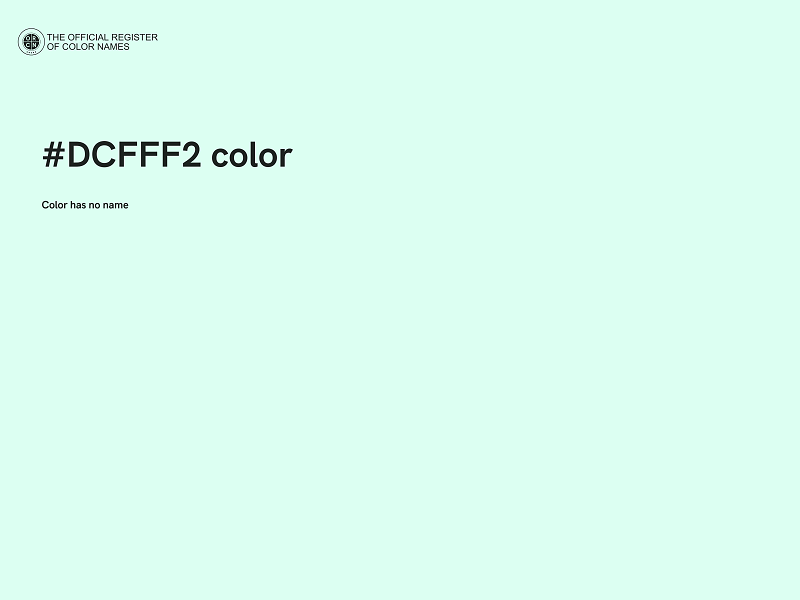 #DCFFF2 color image