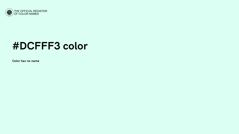 #DCFFF3 color image