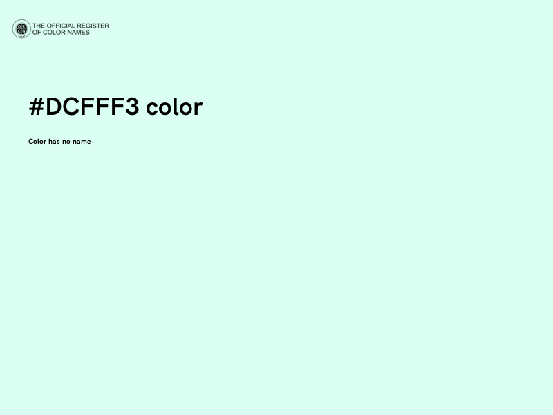 #DCFFF3 color image