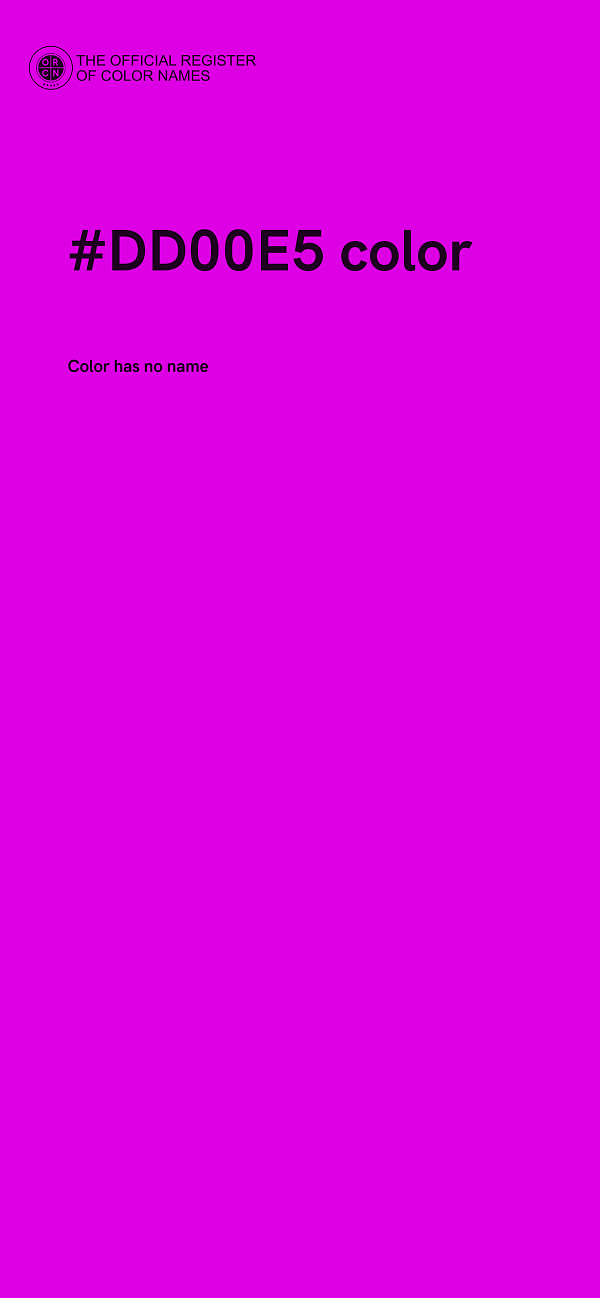#DD00E5 color image