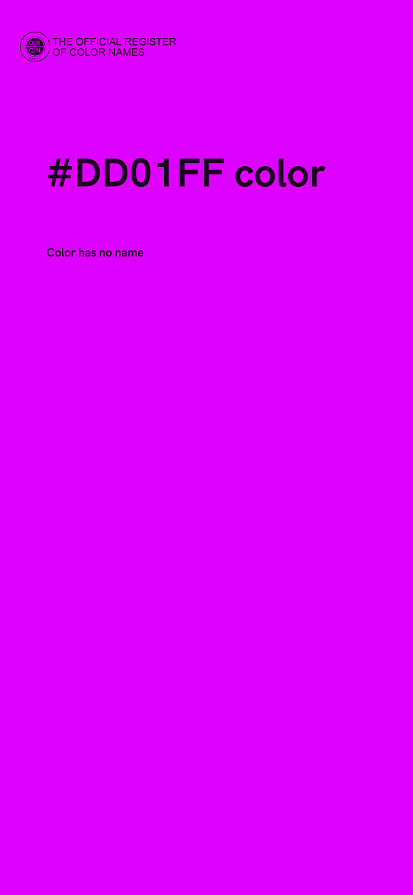 #DD01FF color image