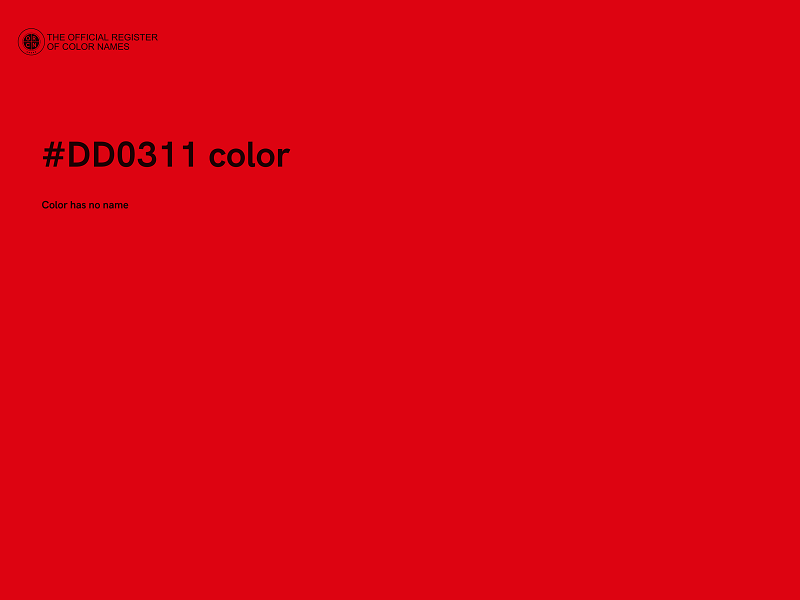 #DD0311 color image