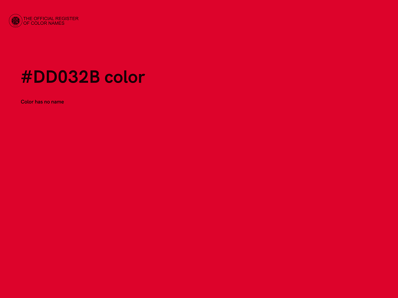 #DD032B color image