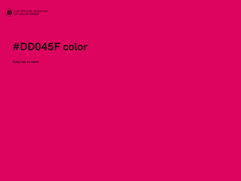 #DD045F color image