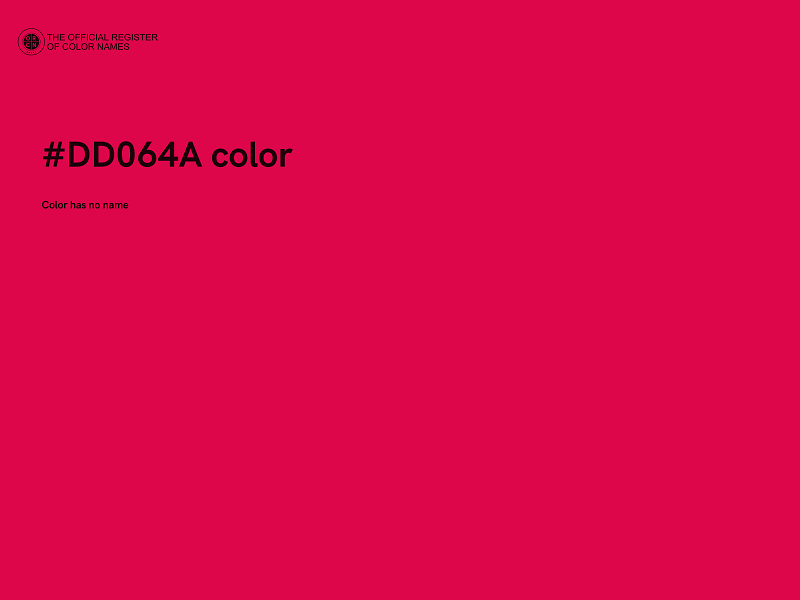 #DD064A color image