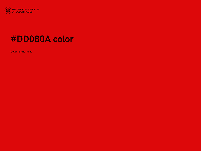 #DD080A color image