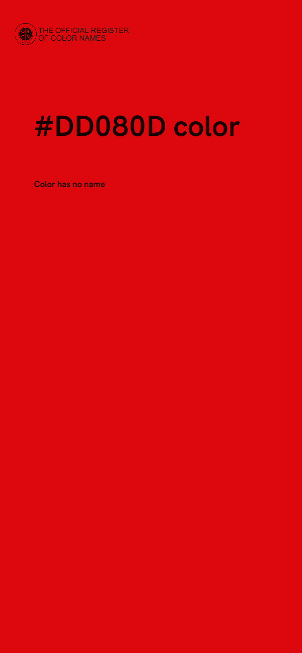 #DD080D color image