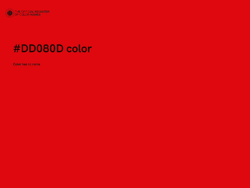 #DD080D color image