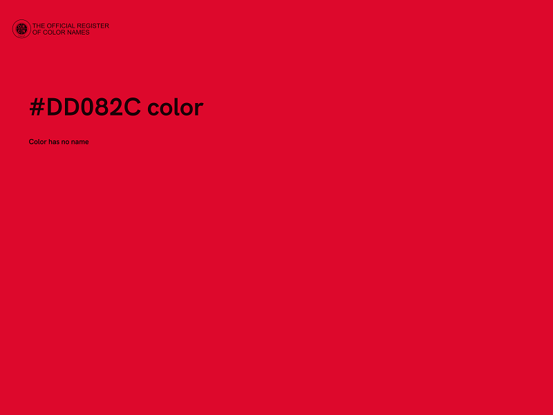 #DD082C color image