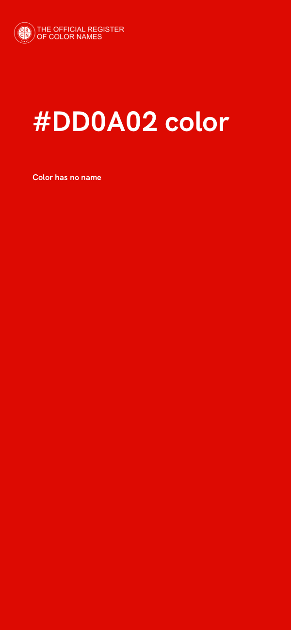 #DD0A02 color image