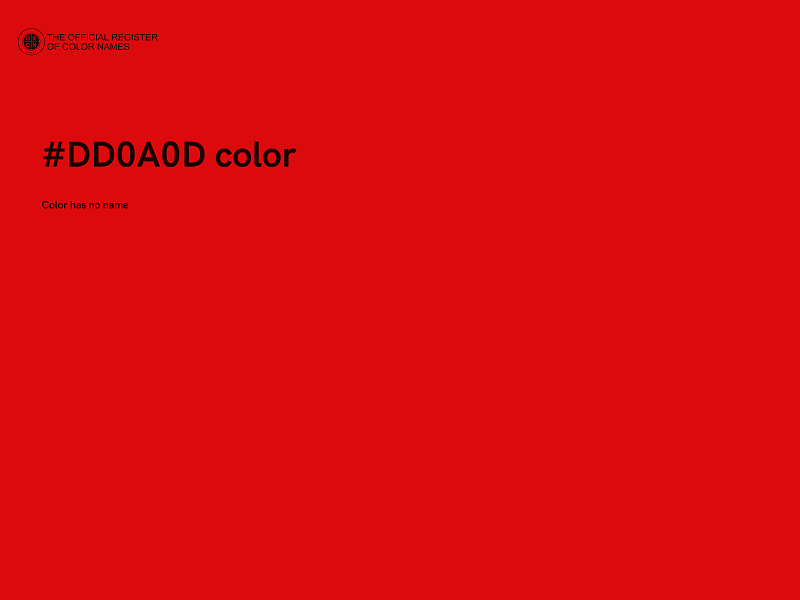 #DD0A0D color image