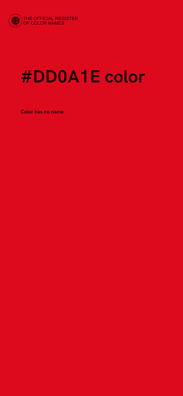 #DD0A1E color image
