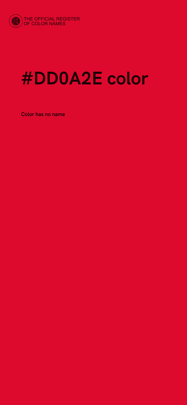 #DD0A2E color image