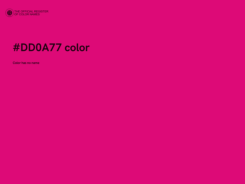 #DD0A77 color image