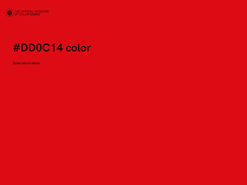 #DD0C14 color image