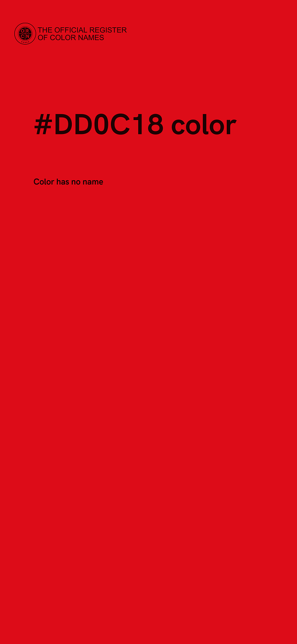 #DD0C18 color image