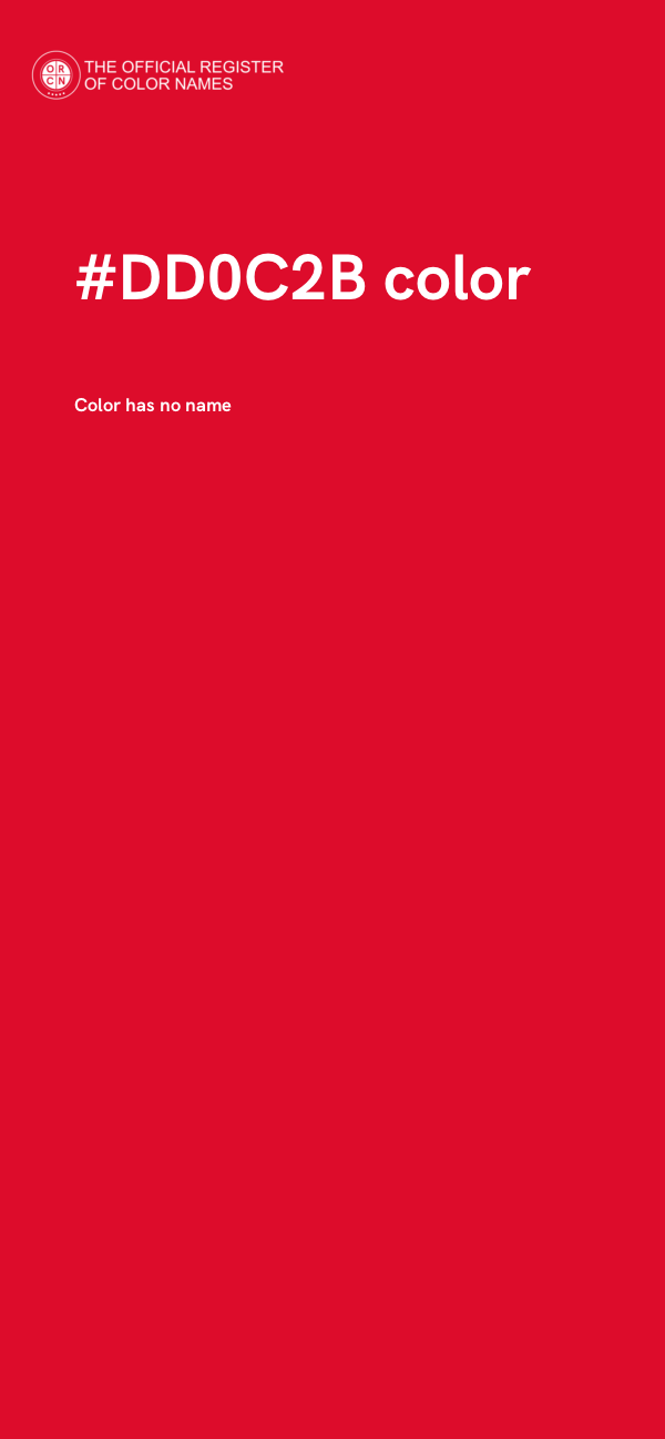 #DD0C2B color image
