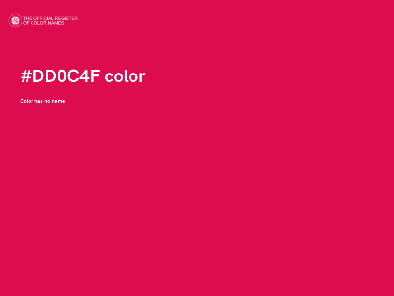 #DD0C4F color image
