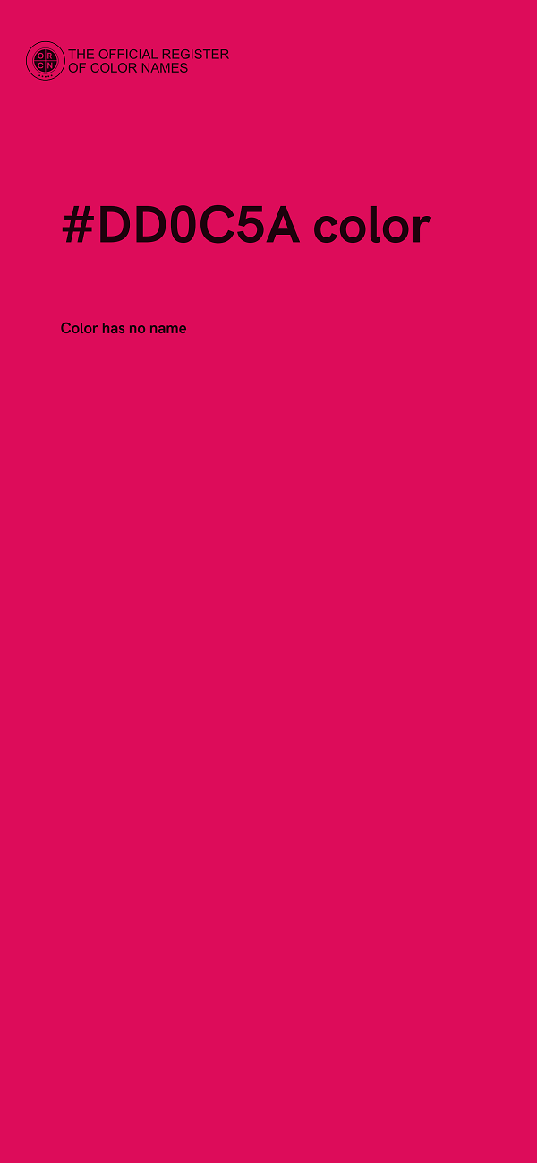 #DD0C5A color image
