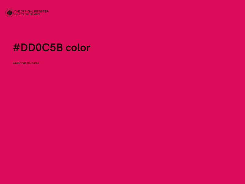#DD0C5B color image