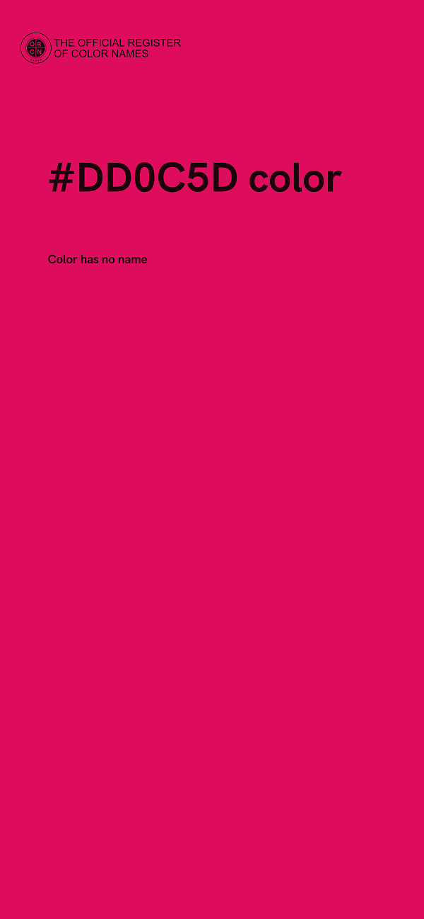 #DD0C5D color image