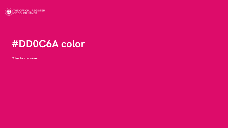 #DD0C6A color image