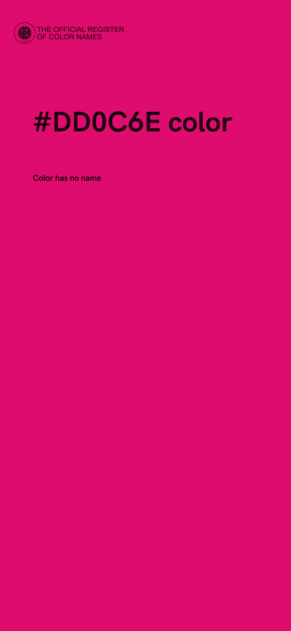 #DD0C6E color image