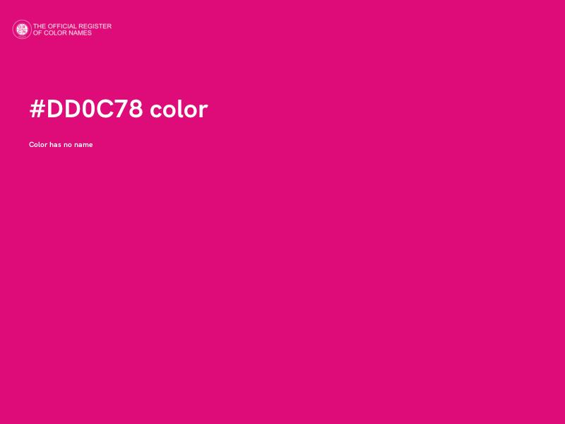 #DD0C78 color image