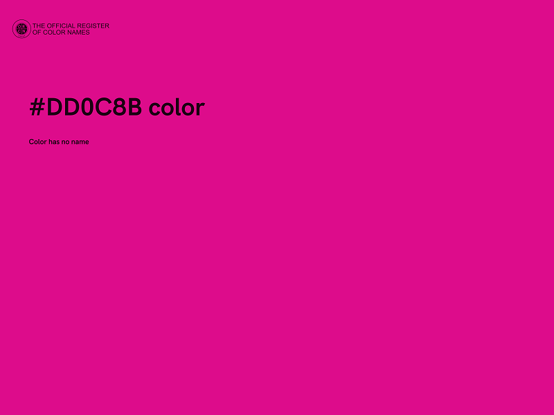 #DD0C8B color image