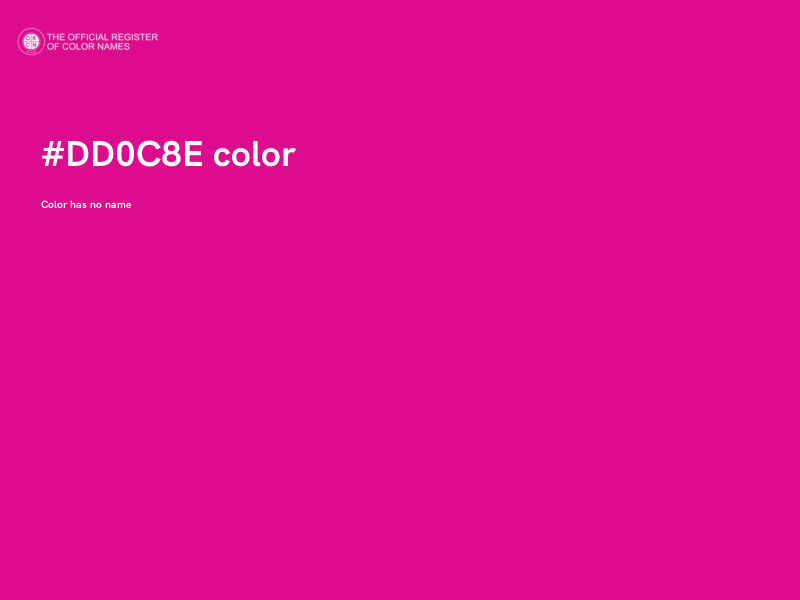 #DD0C8E color image