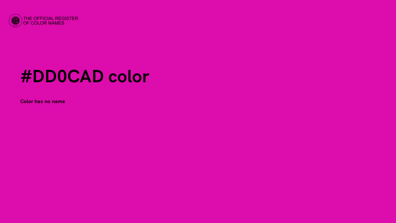 #DD0CAD color image
