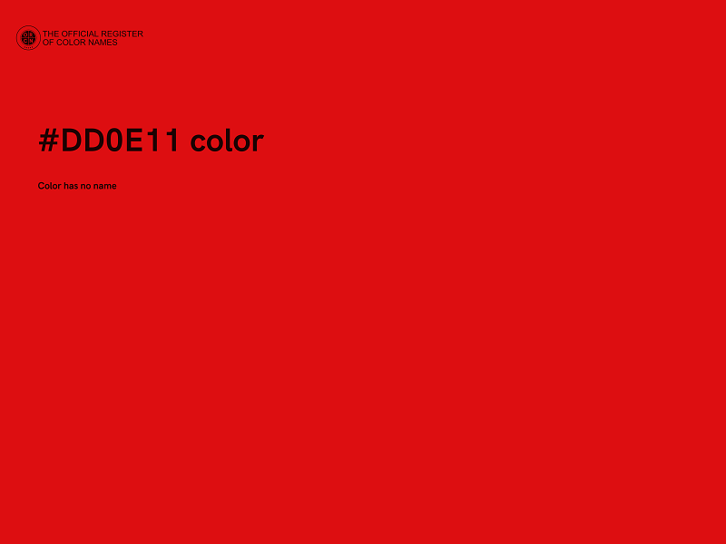 #DD0E11 color image