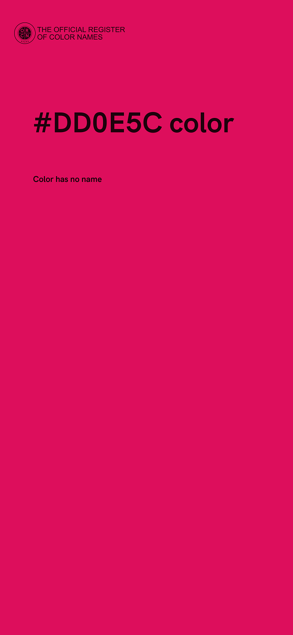 #DD0E5C color image