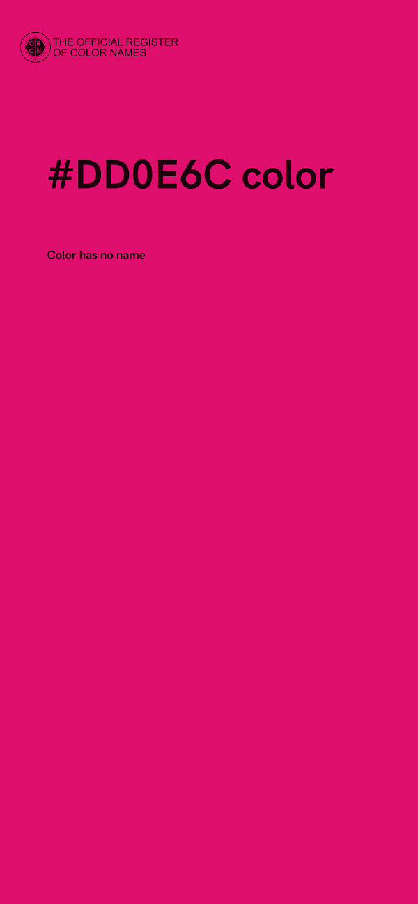 #DD0E6C color image